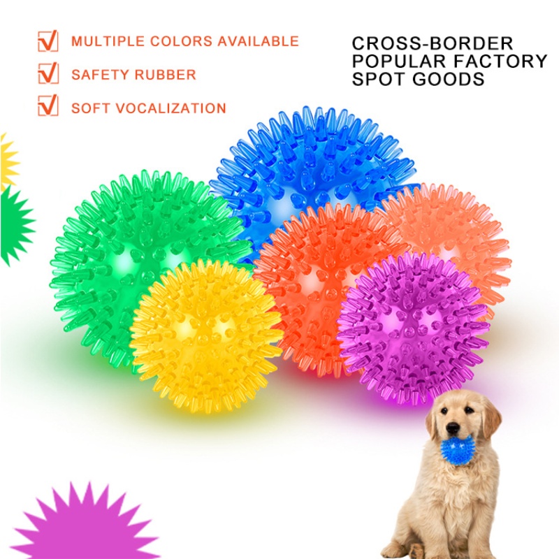 Interactive Squeaky Plush Dog Toy - Balle de jouet pour animaux de