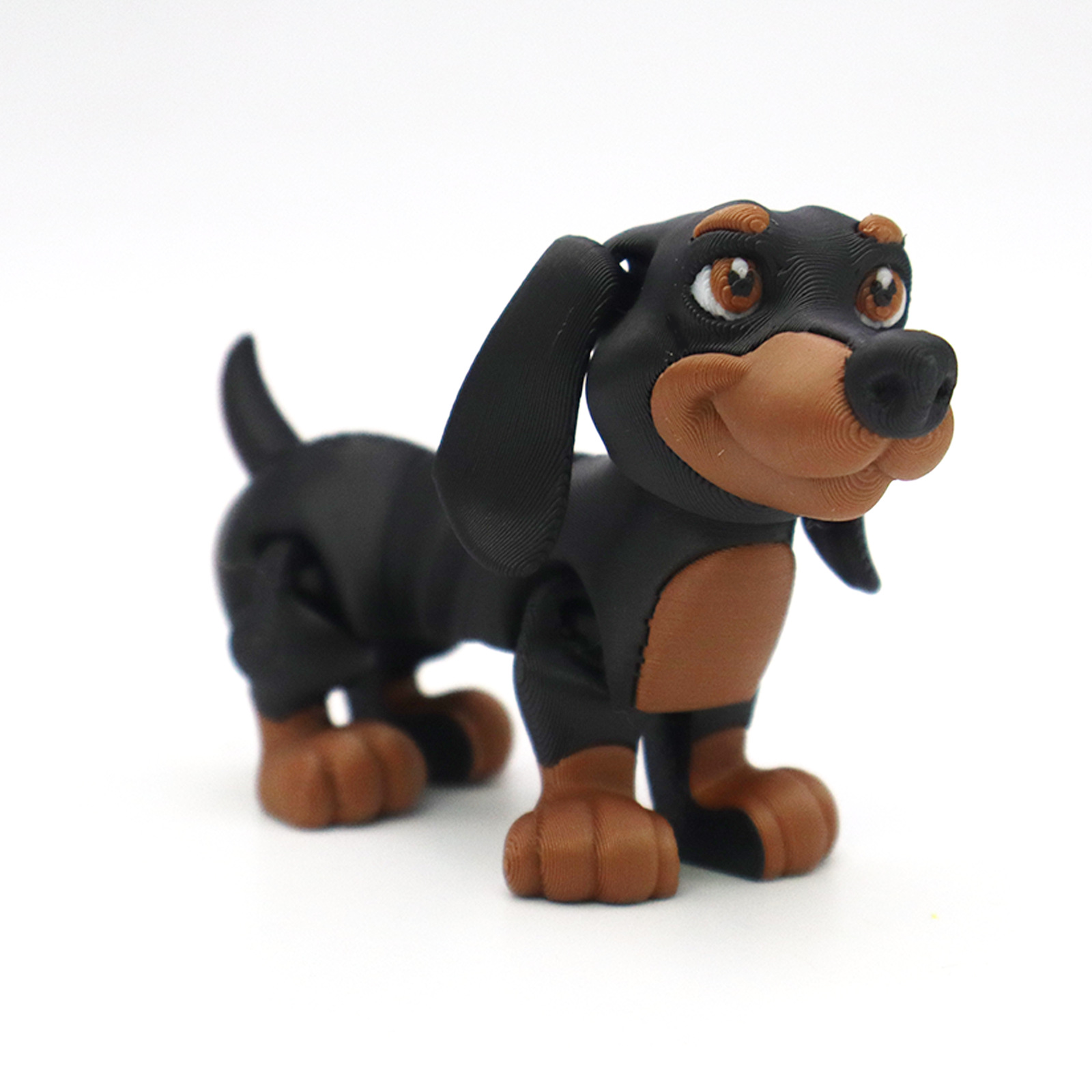 Interactive Squeaky Plush Dog Toy - Chien imprimé 3D, décoration de maison,