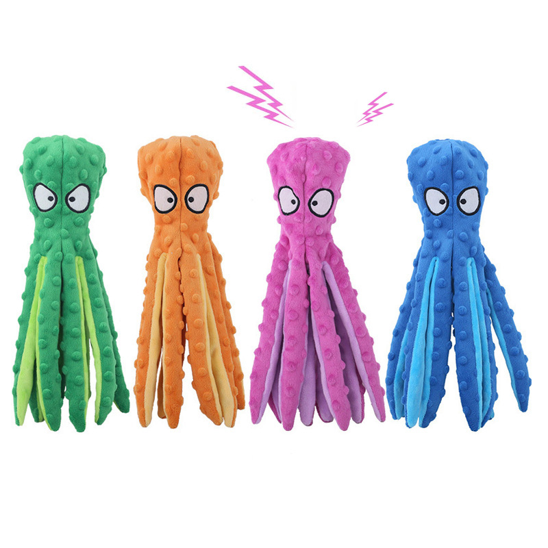 Interactive Squeaky Plush Dog Toy - Jouet en peluche pour chien, coquille