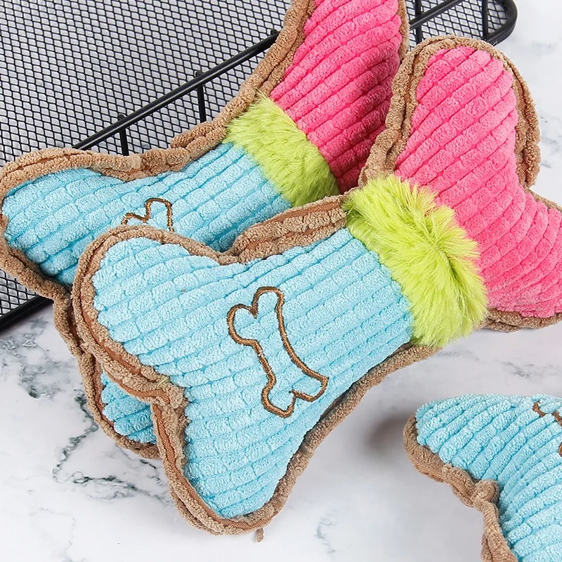 1pc pour petit chiot de race m - Interactive Squeaky Plush Dog Toy avis et prix